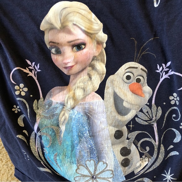 Disney Elsa & Olaf Graphic Girls Long Sleeve T-Shirts size 6 - Picture 7 of 13
